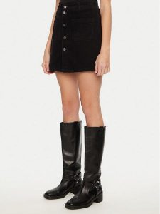 JDY Spódnica trapezowa 15220695 Czarny Regular Fit. Czarne spódnice JDY, s, bez wzorów, z bawełny. Za 79,99 zł.