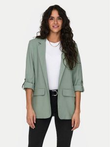 ONLY Marynarka Aris 15310839 Zielony Loose Fit. Zielone marynarki i żakiety ONLY, bez wzorów, z wiskozy. Za 129,99 zł.