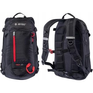 Trekkingowy plecak turystyczny z pokrowcem Hi-Tec TREK. Czarne plecaki Hi-tec. Za 148,41 zł.