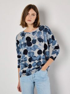 Apricot Koszulka w kolorze szaro-niebieskim rozmiar: XS. Niebieskie bluzki Apricot, xs, bez wzorów, bez kołnierzyka, bez ramiączek. Za 61,46 zł.