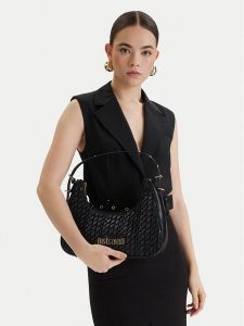 Just Cavalli Torebka 80RA4BG6 ZSD90 Czarny. Czarne torebki klasyczne Just Cavalli, bez wzorów, ze skóry, bez dodatków. Za 559,99 zł.