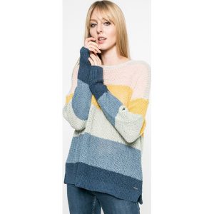 Pepe Jeans - Sweter Sia. Szare swetry klasyczne marki Pepe Jeans, z bawełny. W wyprzedaży za 219,90 zł.