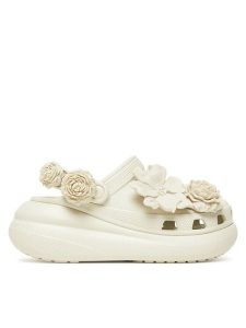 Crocs Klapki Crush Bouquet Clog 211448 Beżowy. Brązowe klapki Crocs, bez wzorów, z tworzywa sztucznego, bez obcasa. Za 269,99 zł.