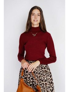 William de Faye Golf w kolorze bordowym rozmiar: 42. Czerwone golfy William de Faye, bez wzorów, z kaszmiru. Za 126,75 zł.