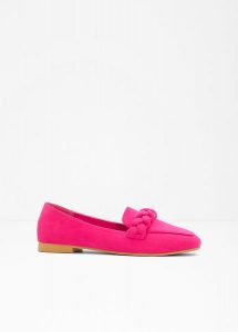 Półbuty wsuwane loafer. Czerwone balerinki bonprix, bez wzorów, bez obcasa, bez zapięcia. Za 84,99 zł.