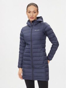 Columbia Płaszcz zimowy Down Long Jacket 1859672 Granatowy Regular Fit. Niebieskie kurtki Columbia, na zimę, xs, bez wzorów, z bawełny, bez kaptura. Za 499,99 zł.