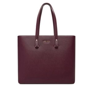 Torebka Nine West. Brązowe shopper bag Nine West, bez wzorów, bez dodatków. Za 299,99 zł.