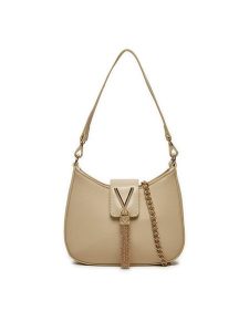 Valentino Torebka Divina VBS1R417G Beżowy. Brązowe torebki klasyczne Valentino, bez wzorów, ze skóry, bez dodatków. Za 259,99 zł.