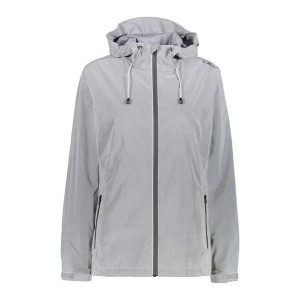 Kurtka przeciwdeszczowa damska z kapturem CMP. Szare kurtki CMP, xs, bez wzorów, z kapturem. Za 411,15 zł.