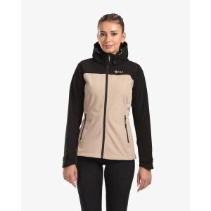 Damska kurtka softshell Kilpi RAVIA-W. Brązowe kurtki Kilpi, m, bez wzorów, z softshellu, bez kaptura. Za 318,77 zł.