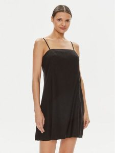 Gap Sukienka letnia 665882-01 Czarny Regular Fit. Czarne kombinezony GAP, na lato, s, bez wzorów, ze lnu, bez kołnierzyka, bez ramiączek. Za 169,99 zł.