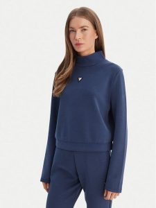 Guess Bluza V4YQ05 KCAY2 Granatowy Regular Fit. Niebieskie bluzy Guess, xl, z aplikacjami, z syntetyku, bez kaptura. Za 329,99 zł.