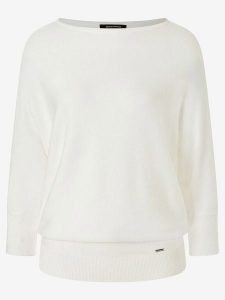 More & More Sweter w kolorze białym rozmiar: 40. Białe swetry oversize More & More, bez wzorów, ze splotem, bez ramiączek. Za 106,38 zł.