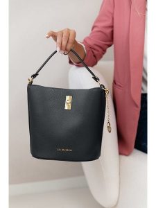 Lia Biassoni Skórzana torebka "Mulino" w kolorze czarnym - 23 x 23 x 15 cm rozmiar: onesize. Czarne torebki klasyczne Lia Biassoni, bez wzorów, z materiału, przez ramię, bez dodatków. Za 260,99 zł.