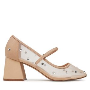 Półbuty Call It Spring. Brązowe czółenka Call it Spring, bez wzorów, bez obcasa, na obcasie, bez zapięcia. Za 219,99 zł.