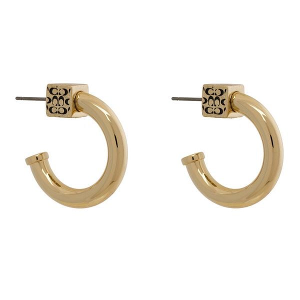 Kolczyki Coach. Żółte kolczyki Coach, złote. Za 239,99 zł.