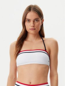 Tommy Hilfiger Góra od bikini UW0UW05873 Biały. Białe bikini TOMMY HILFIGER, bez wzorów, z syntetyku. Za 129,99 zł.