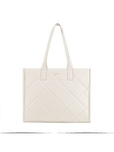 JENNY Torebka JNY-M-020-07 Écru. Shopper bag Jenny, bez wzorów, z tworzywa sztucznego, bez dodatków. Za 159,99 zł.