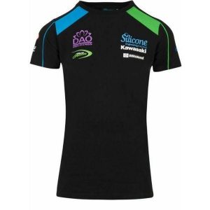 Kawasaki Ladiesprint T-Shirt L - Styl i Komfort w Miękkiej Bawełnie. Niebieskie t-shirty KAWASAKI, l, bez wzorów, z bawełny, bez kołnierzyka, bez ramiączek. Za 189,99 zł.