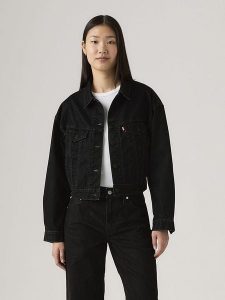 Levi's Kurtka dżinsowa w kolorze czarnym rozmiar: M. Czarne kurtki Levi's®, m, z aplikacjami, z bawełny, bez kaptura. Za 271,03 zł.