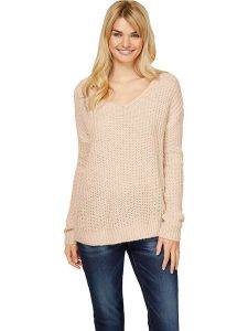 Heine Sweter w kolorze beżowym rozmiar: 34. Brązowe swetry oversize Heine, bez wzorów, ze splotem, bez ramiączek. Za 61,46 zł.