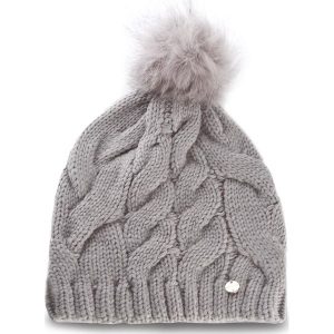 Czapka LIU JO - Cuffia Treccia Ponpo A18226 M0300 Inox 63915. Szare czapki marki Liu Jo, z materiału. Za 149,00 zł.