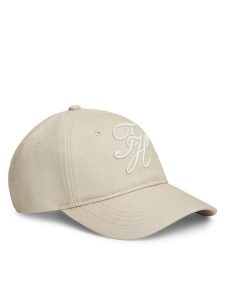Tommy Hilfiger Czapka z daszkiem Logo Embroidery Baseball Cap AW0AW18338 Beżowy. Brązowe czapki TOMMY HILFIGER, bez wzorów, z bawełny. Za 133,99 zł.