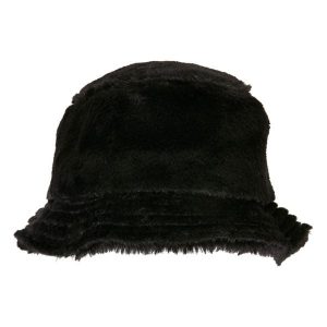 Czapka Ze Sztucznego Futra. Czarne czapki FLEXFIT, bez wzorów, sportowe. Za 137,99 zł.