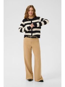 CULTURE Wełniany kardigan w kolorze czarno-białym rozmiar: L. Czarne kardigany Culture, z kaszmiru. Za 208,99 zł.