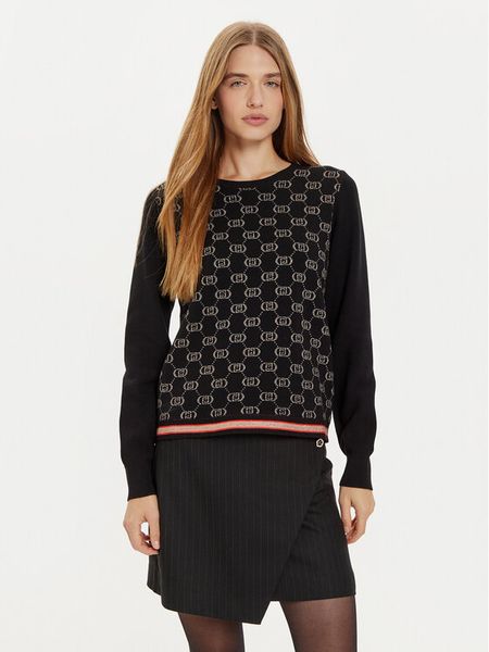 Liu Jo Sport Sweter TF4228 MS63L Czarny Regular Fit. Czarne swetry klasyczne Liu Jo Sport, l, z syntetyku, bez kołnierzyka. Za 419,99 zł.