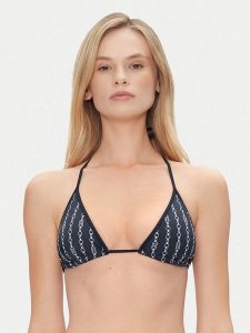 Tommy Hilfiger Góra od bikini UW0UW05314 Granatowy. Niebieskie bikini TOMMY HILFIGER, bez wzorów, z syntetyku. Za 129,99 zł.