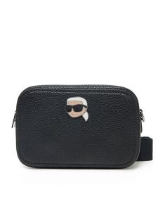KARL LAGERFELD Torebka A1W30494 Czarny. Czarne listonoszki KARL LAGERFELD, bez wzorów, ze skóry, bez dodatków. Za 519,99 zł.