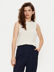 Tommy Hilfiger Kamizelka WW0WW43956 Écru Regular Fit. Kamizelki TOMMY HILFIGER, xs, bez wzorów, z wełny, bez kołnierzyka, bez ramiączek, bez kaptura. Za 319,99 zł.