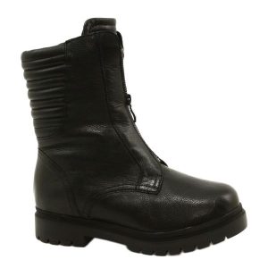 Botki buty Hit CLIMOTION PRO Caprice 9-26454-27 022 czarny czarne. Czarne botki bez wzorów, ze skóry, bez obcasa, bez zapięcia. W wyprzedaży za 175,54 zł.