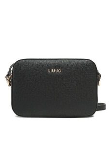 Liu Jo Torebka S Crossbody AXX012 E0087 Czarny. Czarne listonoszki Liu Jo, bez wzorów, ze skóry, bez dodatków. Za 319,99 zł.