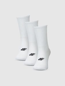 4F Skarpety casual za kostkę (3-pack) damskie - białe 35-38. Białe skarpetki 4f, bez wzorów, z bawełny. Za 54,99 zł.