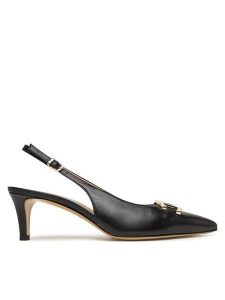 Aigner Czółenka Madonna 7A 1251270 Czarny. Czarne czółenka Aigner, bez wzorów, ze skóry, bez obcasa, bez zapięcia. Za 759,99 zł.