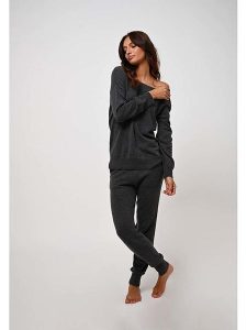 AUTHENTIC CASHMERE Kaszmirowe spodnie dresowe "Ferrand" w kolorze antracytowym rozmiar: L. Czarne spodnie dresowe AUTHENTIC CASHMERE, na lato, l, bez wzorów, z dresówki. Za 498,95 zł.