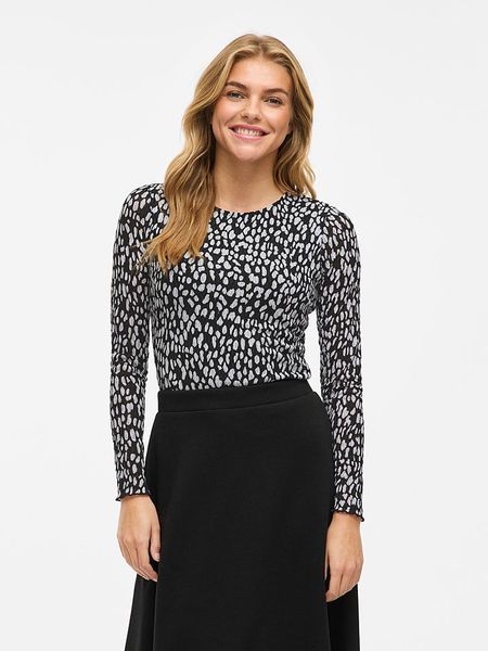 Vila Koszulka "Vilarine" w kolorze czarno-białym rozmiar: S. Czarne bluzki Vila, s, bez wzorów, bez kołnierzyka, bez ramiączek. Za 79,03 zł.