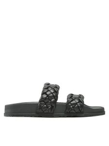 Roxy Klapki ARJL101088 Czarny. Czarne klapki Roxy, bez wzorów, ze skóry, bez obcasa. Za 179,99 zł.