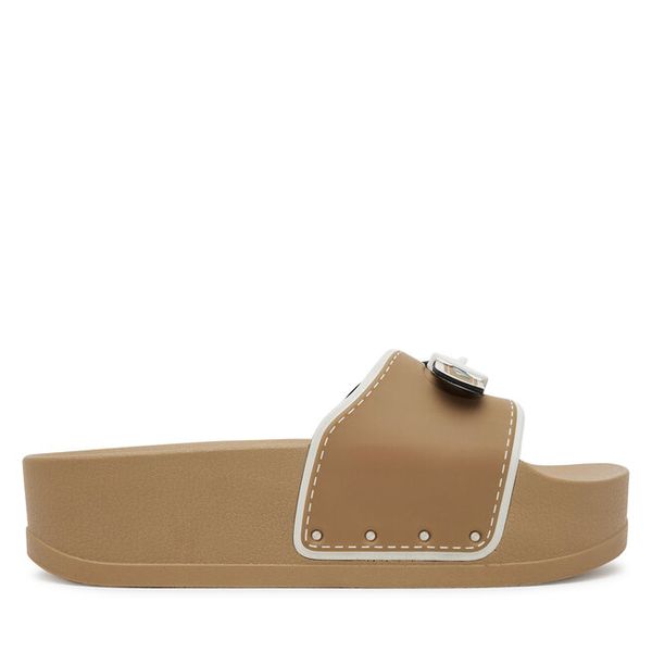 Klapki Scholl. Brązowe klapki Scholl, bez wzorów, bez obcasa. Za 269,99 zł.