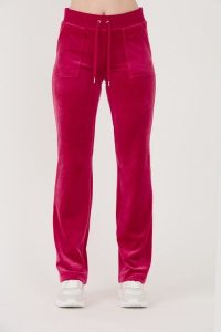 JUICY COUTURE Czerwone spodnie dresowe Del Ray Pocketed Pant. Czerwone spodnie dresowe Juicy Couture, s, bez wzorów, z dresówki. W wyprzedaży za 345,99 zł.