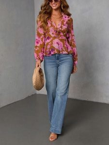 Milan Kiss Bluzka w kolorze jasnobrązowo-różowym rozmiar: XL. Brązowe bluzki Milan Kiss, xl, bez wzorów, bez kołnierzyka, bez ramiączek. Za 126,99 zł.