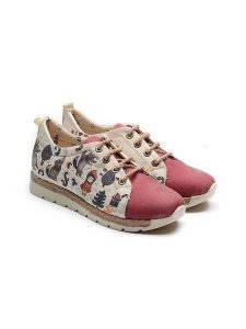Goby Sneakersy w kolorze czerwono-kremowym rozmiar: 37. Brązowe trampki Goby, bez wzorów, bez zapięcia. Za 223,99 zł.