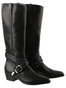 Högl Skórzane kozaki "Courtney" w kolorze czarnym rozmiar: 38,5. Czarne kozaki HÖGL, na zimę, bez wzorów, bez obcasa, bez zapięcia. Za 609,17 zł.