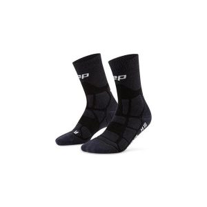 Skarpety hikingowe damskie kompresyjne do połowy łydki z maks amortyzacją CEP. Czarne skarpetki CEP, bez wzorów, z elastanu. Za 114,00 zł.