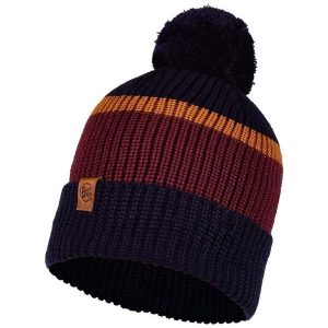 Czapka BUFF KNITTED HAT ELON. Brązowe czapki Buff, bez wzorów, sportowe. W wyprzedaży za 65,94 zł.