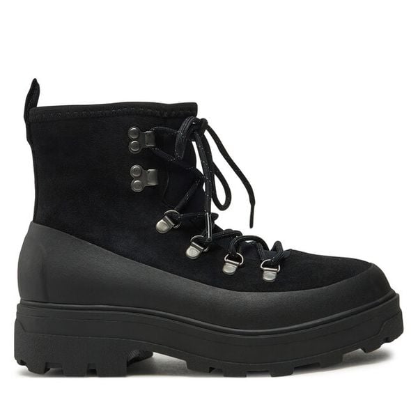 Trzewiki Tretorn. Czarne botki Tretorn, bez wzorów, bez obcasa, na płaskiej podeszwie, bez zapięcia. Za 599,99 zł.