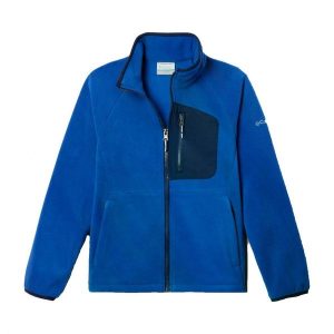COLUMBIA FAST TREK IV FLEECE FULL Niebieski. Niebieskie kurtki Columbia, bez wzorów, z tkaniny, bez kaptura. Za 172,60 zł.