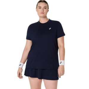Damski jersey Asics Court. Niebieskie koszulki sportowe ASICS, bez wzorów, z jersey, bez ramiączek, tenisowe. Za 197,50 zł.